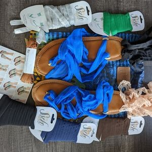 Sseko Designs ribbon sandals -size 8